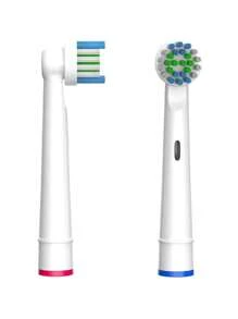 4/8/16/20pcs Electric Toothbrush Replacement Heads ,Compatible Oral B  Replacement Brush Heads,Classic Precision Clean Replacement Brush Heads, Efficient Clean And Plaque Removal - White - View 3
