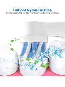 4/8/16/20pcs Electric Toothbrush Replacement Heads ,Compatible Oral B  Replacement Brush Heads,Classic Precision Clean Replacement Brush Heads, Efficient Clean And Plaque Removal - White - View 2