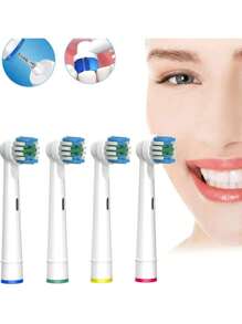 4/8/16/20pcs Electric Toothbrush Replacement Heads ,Compatible Oral B  Replacement Brush Heads,Classic Precision Clean Replacement Brush Heads, Efficient Clean And Plaque Removal - White - View 5