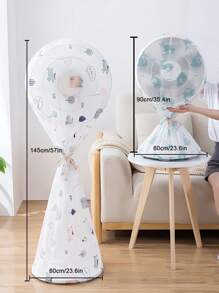 1 件动物印花电风扇罩，卡通动物印花电风扇防尘罩，适用于家庭、学校、办公室、家庭、旅行、包、收纳、储物 - 彩色 - 查看 2