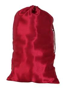 1 pieza de satén Peluca Bolsa de almacenaje - Burdeos - Ver 1