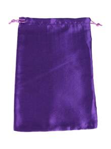 1pc Satin Wig Storage Bag - Purple - View 5