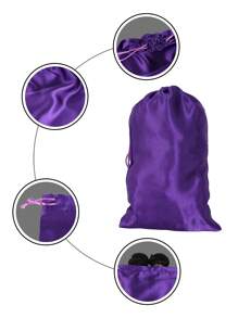 1pc Satin Wig Storage Bag - Purple - View 7