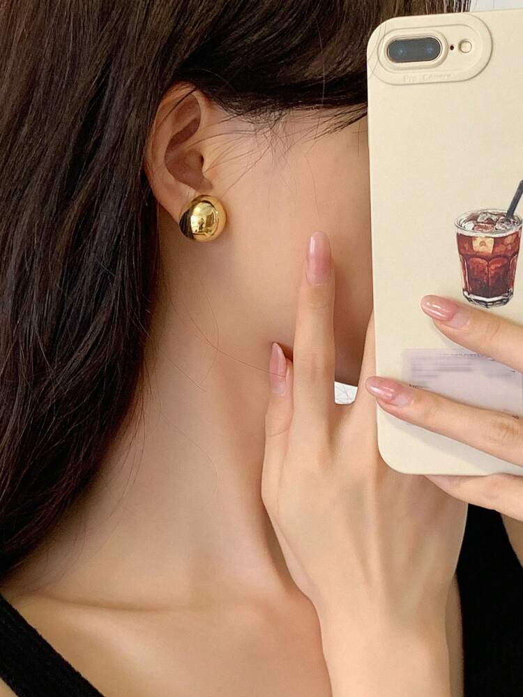 Ball Decor Stud Earrings