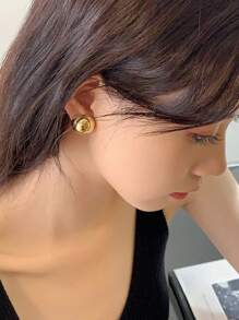 DAZY Ball Decor Stud Earrings - Gold - View 4