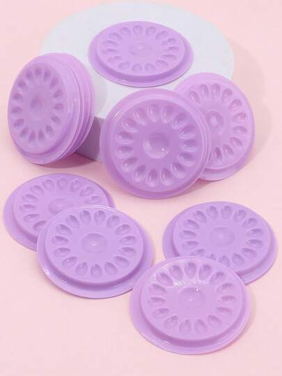 Reusable Eyelash Glue Cup, 20pcs Plastic Flower Shaped Lash Extension Tool For Women