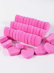 20pcs Mini Pink Heart Sanding File Block Buffer Pedicure Manicure Care Sponge Tool 180/240 Grit - Pink - View 2