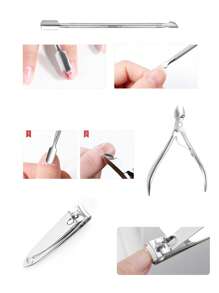 11pcs Nail File & Dust Cleaning Brush & Clippers Set