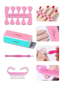11pcs Nail File & Dust Cleaning Brush & Clippers Set
