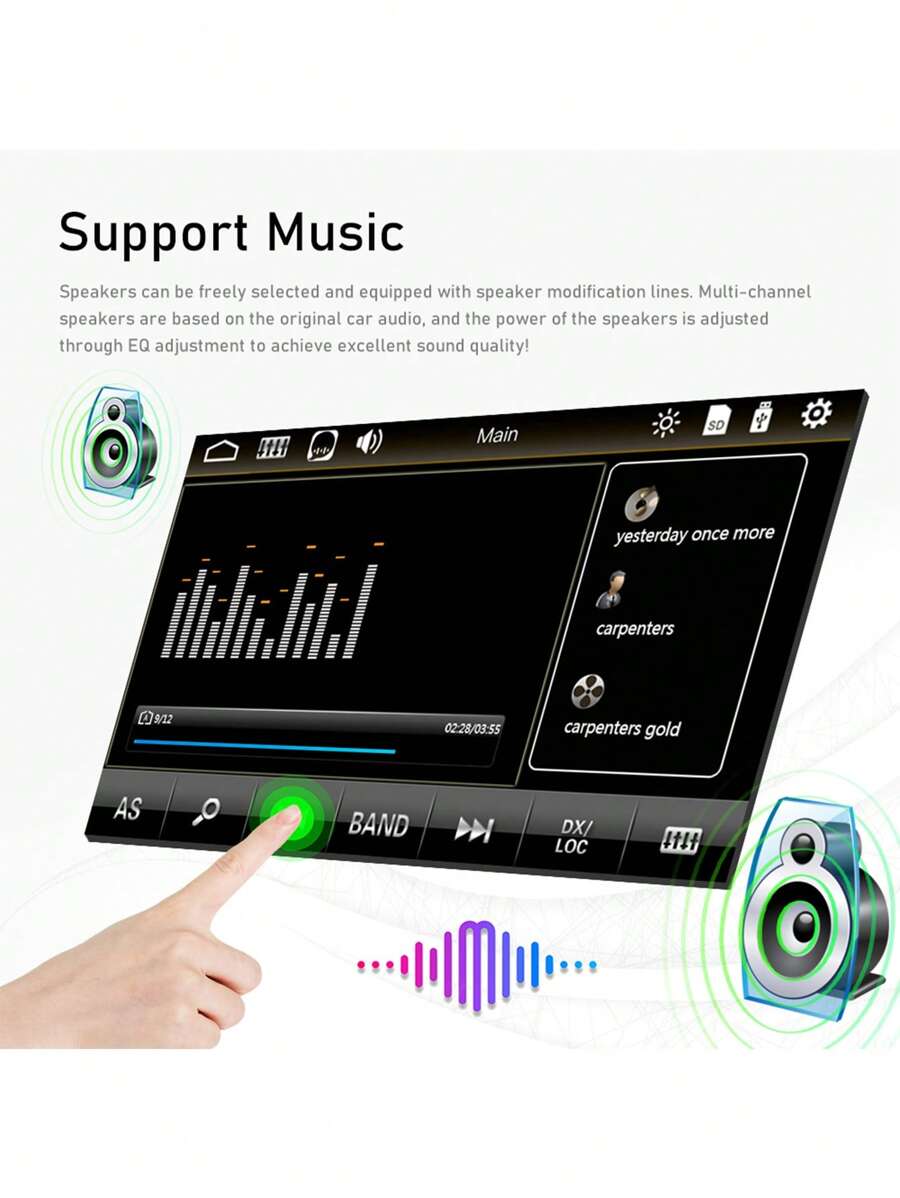 1pc Car Stereo Radio Touch Screen DPlay Universal Car MP5 Player FM