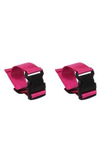 2入組行李綁帶手提箱帶3.8厘米可調節扣袋背包包裝帶旅行配件行李箱扣帶,適用於女性男性的旅行配件,新增行李帶,裝行李的帶帶,扣帶,便於旅行、飛行、公差等 - 玫紅色 - 查看 5