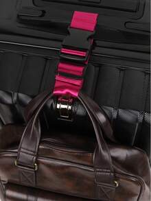 2入組行李綁帶手提箱帶3.8厘米可調節扣袋背包包裝帶旅行配件行李箱扣帶,適用於女性男性的旅行配件,新增行李帶,裝行李的帶帶,扣帶,便於旅行、飛行、公差等 - 玫紅色 - 查看 7