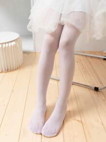 1 đôi quần bó họa tiết chân bé gái cho cuộc sống hàng ngày - trắng - Xem 3