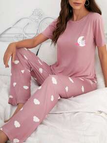 Bộ đồ ngủ Nữ Hoạt hình Dễ thương - Hồng - Xem 1