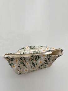 1 件装时尚简约刺绣图案便携式女士化妆包，适合学生旅行、返校季，可作化妆品收纳包、洗漱包、化妆品收纳袋、浴室化妆包、旅行化妆包、大学宿舍礼物、送给女孩妈妈的礼物、口红袋、返校书包、旅行必备品、旅行收纳包、海滩暑假学习用品化妆包、假日必备化妆包、化妆袋、化妆品收纳包、假日冬季返校用品。 - 彩色 - 查看 2