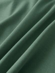 SHEIN LUNE Book And Cat Print Tee - Dark Green - View 4