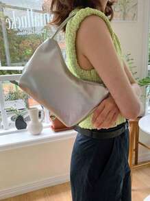 金屬質感流浪包前衛拉鍊PU皮革