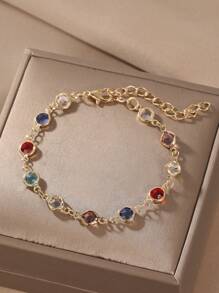 Vòng đeo tay trang trí bằng đá rhinestone - Nhiều màu - Xem 1