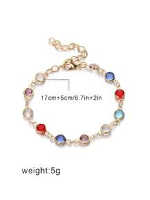 Vòng đeo tay trang trí bằng đá rhinestone - Nhiều màu - Xem 3