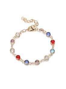 Vòng đeo tay trang trí bằng đá rhinestone - Nhiều màu - Xem 5
