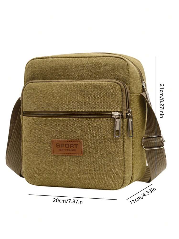 Men's Fashion Korean Men's Messenger Bag Single Backpack - Khaki - View 5