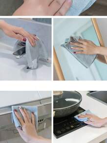 1box Solid Color Cleaning Rag - Pink - View 3