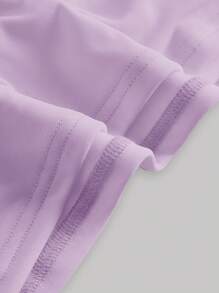 SHEIN MOD Vestido ajustado unicolor fruncido - Lila Púrpura - Ver 4