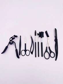 9入組眉毛和睫毛修剪器套裝 - 黑色 - 查看 4