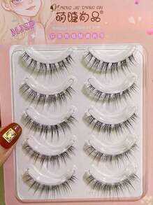 cặp lông mi giả siêu dài - màu đen - Xem 2