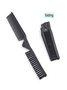 Foldable Hair Comb - Black - View 1