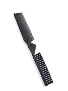 Foldable Hair Comb - Black - View 3