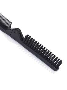 Foldable Hair Comb - Black - View 4