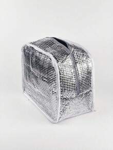 雛菊印花隔熱午餐袋大容量便攜式女性野餐保溫冷藏袋午餐手提袋隔熱午餐盒袋,適用於學校工作野餐旅行戶外女性男性,春季時尚優雅冷藏袋野餐袋