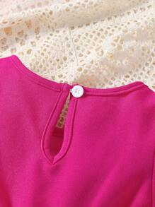 SHEIN Đầm em bé Xù Khối Màu - Nhiều màu - Xem 5