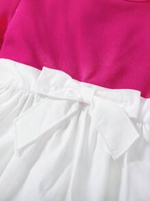 SHEIN Đầm em bé Xù Khối Màu - Nhiều màu - Xem 7