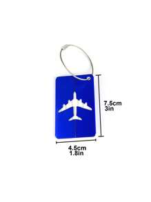Airplane Detail Luggage Tag - Blue - View 3