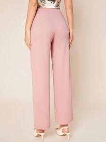 SHEIN Clasi 紐扣細節直筒褲