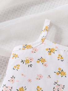 Baby 2 Stücke Cami Body mit & 1 Stück Blümchen Muster, Cami Body mit