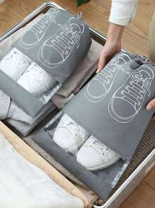 10入組鞋袋衣櫃袋無紡布旅行袋套裝鞋子收納袋旅行便攜袋防水口袋鞋收納袋鞋收納學校用品學生大學宿舍學習用品
