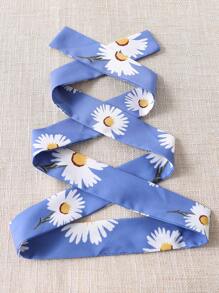 SHEIN Tween Girl Floral Print Belted Cami Dress - Blue - View 6