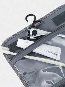 1 Miếng Treo Túi vệ sinh du lịch , Mỹ phẩm Và Tắm Hộp đựng Cái túi Du thuyền Thiết yếu Không thấm nước Nam Túi vệ sinh Túi đi biển bờ biển Khăn đi biển Hộp đựng bờ biển Phụ kiện bờ biển chất liệu Ngày lễ Cái túi Ngày lễ Cho mùa hè Đối với Kỳ nghỉ - Xám - Xem 4