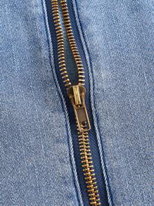 SHEIN MOD Top tank de cuello cuadrado bajo hanky mezclilla - Lavado ligero - Ver 4