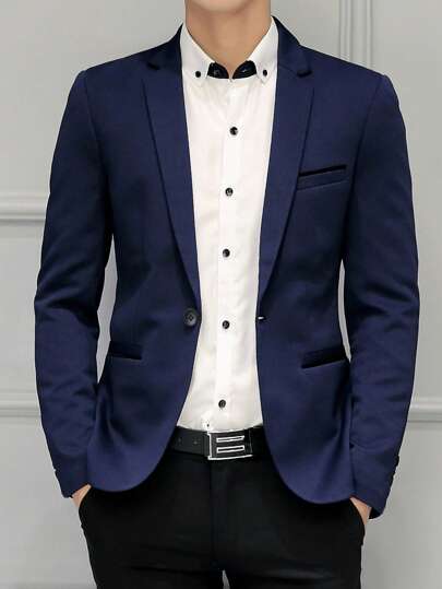 Manfinity Mode Men 1pc Single Button Formal Blazer Formal