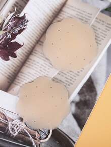 1 par Cubierta de pezón en forma floral de silicona - Albaricoque - Ver 4