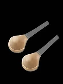 1 par de silicona Cubierta de pezón con 3 piezas con tira - Albaricoque - Ver 4