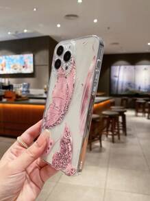 Ốp điện thoại trong suốt in hình con bướm màu hồng tương thích với Apple IPhone 15/15Plus/15Pro/15Promax - Nhiều màu - Xem 2