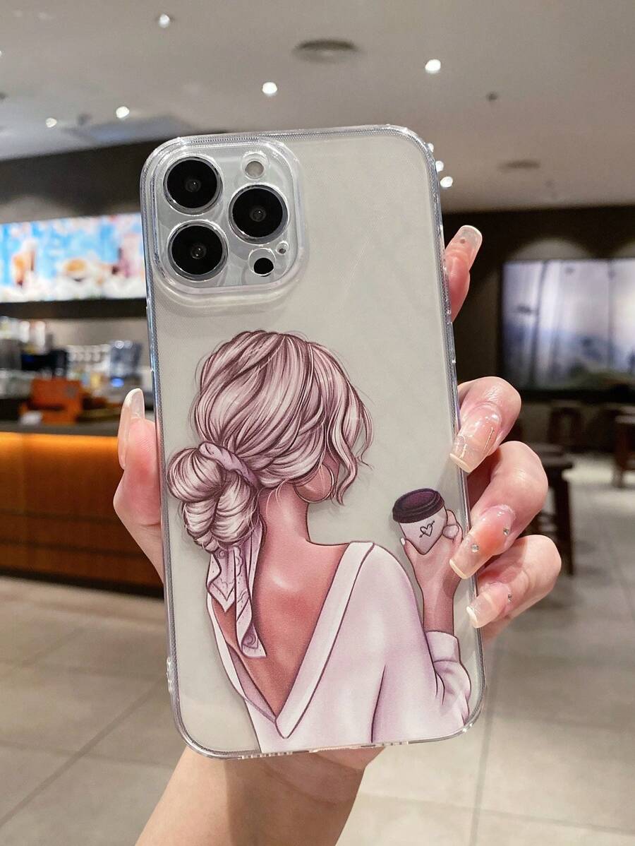 Vỏ điện thoại trong suốt hình đồ họa - Nhiều màu - Xem 1