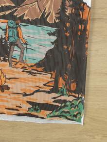 Tree & Slogan Graphic Cover Up Dress - White - View 7