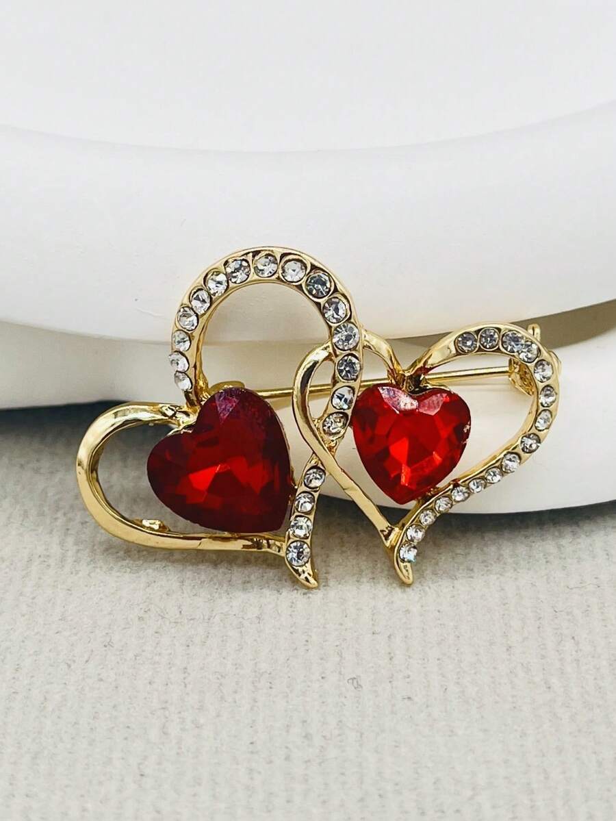 1 chiếc Trâm cài áo trang trí hình trái tim quyến rũ cho phụ nữ để trang trí hàng ngày - Nhiều màu - Xem 1