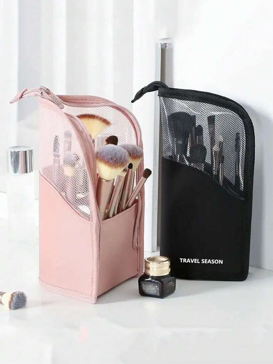 女士立式化妆刷收纳包，大容量便携式立式化妆刷架化妆包化妆包化妆品收纳盒化妆品收纳